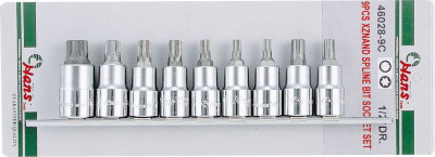 Набор торцевых головок XZN, RIBE на 1/2' Hans, 46028-9C