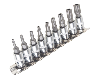 Набор бит 1/4" TORX 5-ти гранных TS10H-TS50H 9 предметов JTC