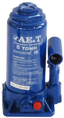 Изображение товара Домкрат бутылочный T20208 AE&T 8т в интернет-магазине 3Стойки