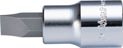 Торцевая головка короткая с отверткой 1/4' SL 7 мм, 2021M07, Hans