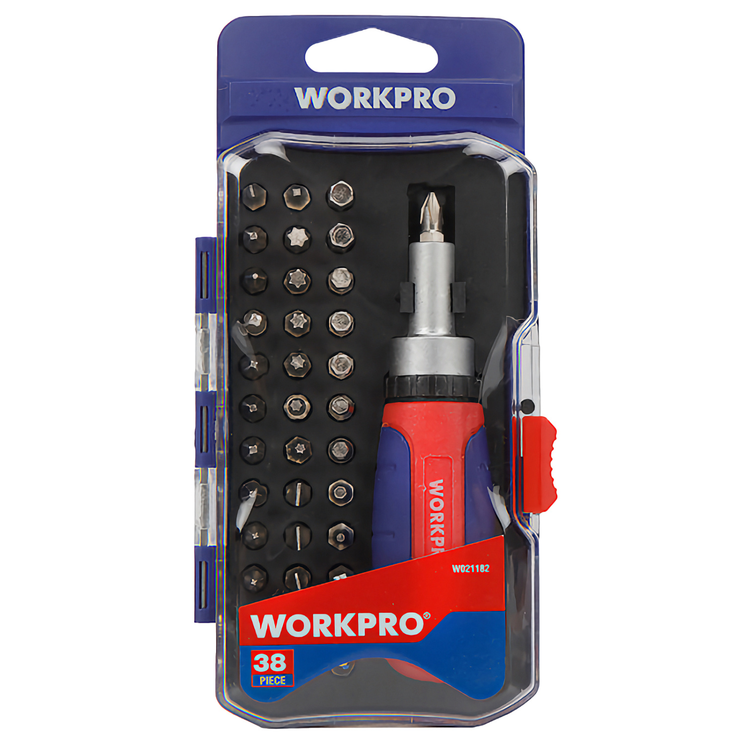Изображение товара Отвертка трещоточная набор 38 предметов WP200517 WORKPRO в интернет-магазине 3Стойки
