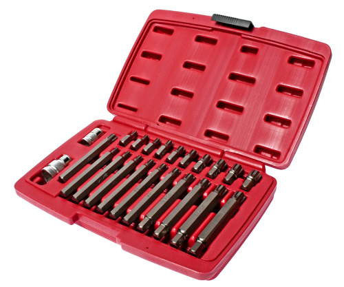 Изображение товара Набор бит 1/2" 3/8" RIBE RM5-RM14 2 держателя 23 предмета в кейсе JTC в интернет-магазине 3Стойки