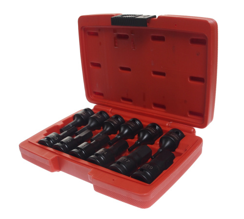 Изображение товара Набор головок ударных 1/2" HEX H4-19мм L=60мм 12 предметов в кейсе JTC в интернет-магазине 3Стойки