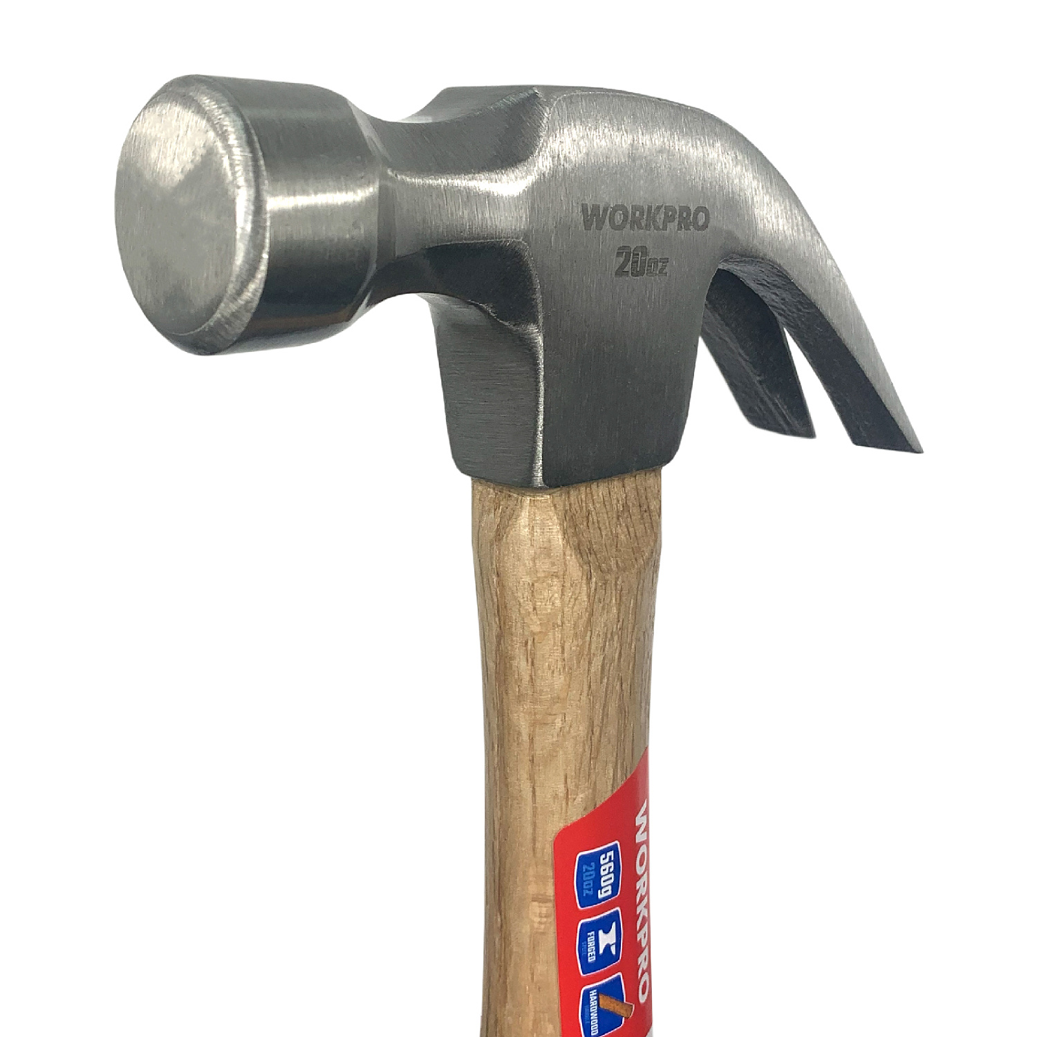 Изображение товара Молоток столярный с деревянной рукояткой 560гр WP241007 WORKPRO в интернет-магазине 3Стойки