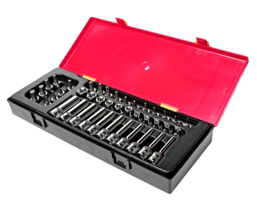 Изображение товара Набор головок торцевых 3/8" TORX,HEX 41 предмет в кейсе JTC в интернет-магазине 3Стойки