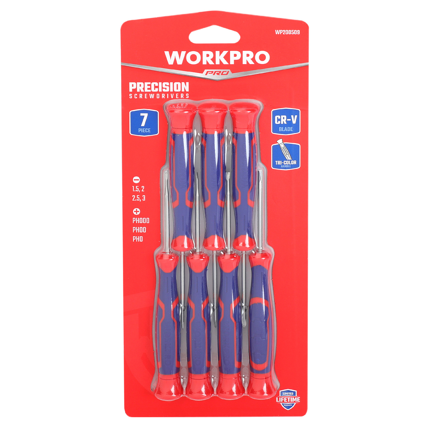 Изображение товара Отвертки для точной механики PH+SL набор 7шт проф WP200509 WORKPRO в интернет-магазине 3Стойки