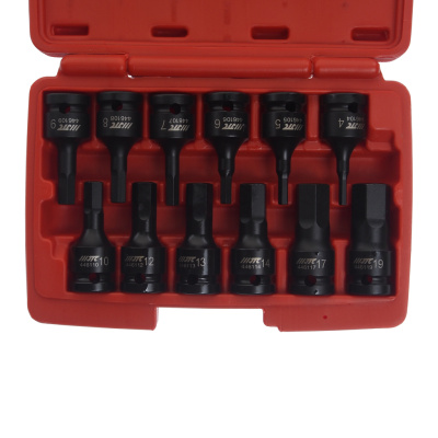 Изображение товара Набор головок ударных 1/2" HEX H4-19мм L=60мм 12 предметов в кейсе JTC в интернет-магазине 3Стойки
