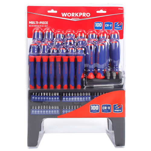 Изображение товара Отвертки и биты набор 100шт с подставкой WP200507 WORKPRO в интернет-магазине 3Стойки