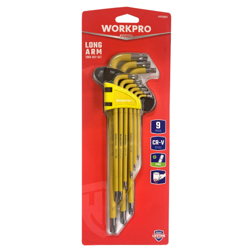 Изображение товара Ключи 6-гранные TORX длинные 9шт в держателе WP222008 WORKPRO в интернет-магазине 3Стойки