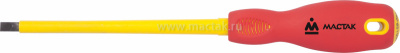 МАСТАК Отвертка шлицевая Slotted 6.5х150 мм, диэлектрическая
