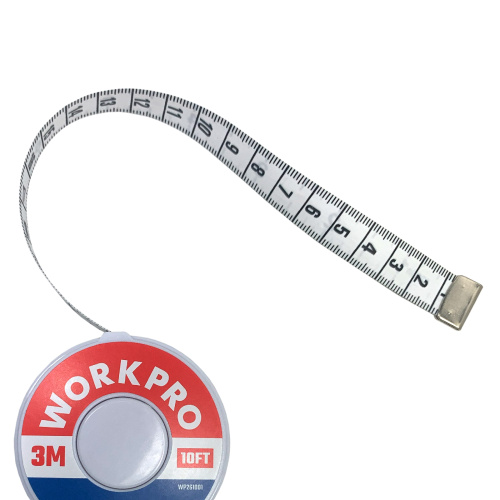 Изображение товара Рулетка мягкая 3м/10 футов WP261001 WORKPRO в интернет-магазине 3Стойки