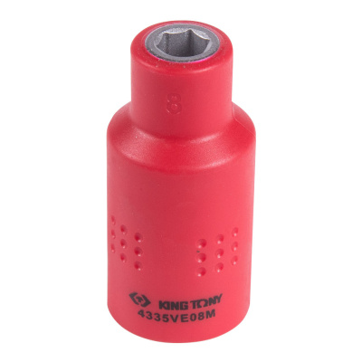 KING TONY Головка торцевая диэлектрическая шестигранная 1/2", 8 мм