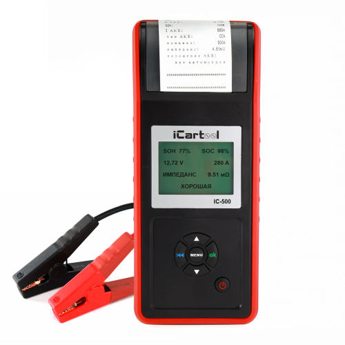 Изображение товара IC-500 Тестер аккумуляторных батарей (АКБ) 12/24V iCartool IC-500 в интернет-магазине 3Стойки